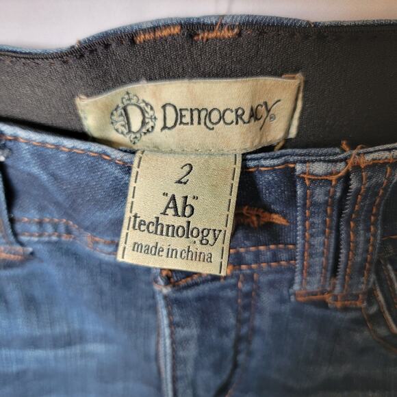 Democracy Dark Wash "Ab"solution Ankle Slim Stretch Skinny Jeans Size 2 - Picture 2 of 12